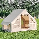 Aufblasbares Campingzelt, Extra Großes 2-4 Personen Outdoor-Zelt Pop up...