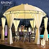 Swing & Harmonie Luxus Pavillon mit LED Beleuchtung - Hochwertiges...