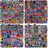 Aufkleber 200 Stück Cool Neon Sticker Set Wasserfeste Vinyl Graffiti...