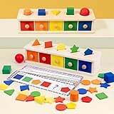 PKKP Sortierspiel Montessori Spielzeug für 2 3 4 Jahre, 4 in 1 mit...