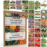 20er Gemüse Samen Set von Naturlie, 20 Sorten Premium Gemüse Saatgut im...