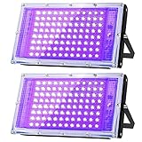 Glostars 100W LED UV Schwarzlicht Strahler, Schwarzlichtlampe, IP66...