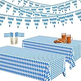 Mainiusi Oktoberfest Deko Set 23er, 1 Oktoberfest Tischdecke 274x137cm, 2...