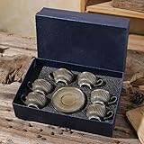 Erkundpresso. Espresso Tassen Set mit Untertassen (6 x100ml) -...