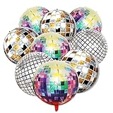 Party Deko,Helium Ballons,9 Stück Discokugel Luftballon,22 Zoll 4D...