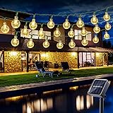 BrizLabs Solar Lichterkette Aussen 30 LED Kugeln Lichterkette 4.5M Kristall...