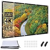 OWill Leinwand Beamer 100 Zoll,16:9 HD Faltbarer Beamer Leinwand,...