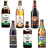 Bierset 6 verschiedene Biere aus Deutschland (0,5 Liter 3 Bock Dunkel 2...
