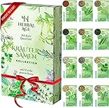 HERBAL AGE Bio Kräutersamen Set, 12 Sorten von Kräutergarten Samen, 8700...