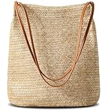 CharmBurst Geflochtene Strohtaschen, Sommer Strandtasche Basttaschen,...