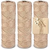 Cieex 300M Jute-Schnur, Natürliche Braun Juteschnur, 1.5mm Jute-Kordel...