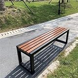 Holzbank für den Außenbereich mit verzinktem Stahlrahmen, langlebig und...