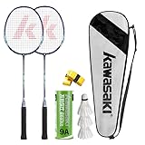 Badminton Schläger Set of 2 Profi Leichtgewicht Badminton Racket Federball...