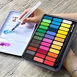 STATIONERY ISLAND Aquarellfarben Set, Wasserfarben inklusive Pinsel und...