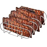 Spareribs Halter Grill – Braten und Rippchenhalter Edelstahl, Aufsatz zur...