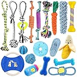 TOPSEAS Hundespielzeug,19 Pcs Welpenspielzeug Set,Natürlicher...