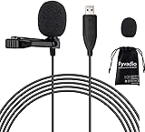 Fyvadio USB Mikrofon Lavalier, 6.6ft Mikrofon PC Omnidirektionaler...