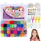 JOPHEK Loom Bänder Set, Bunte Gummibänder Kit für Armbänder,...