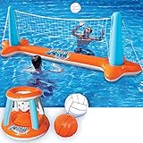 JOYIN Aufblasbare Pool Float Set, Volleyballnetz & Basketballkörbe &...