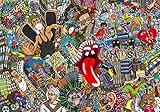 wandmotiv24 Fototapete Streetart Mund mit Zunge, XXL 400 x 280 cm - 8...