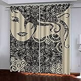 WYXWZ Gardinen Vorhang Blickdicht Ösen Fenster Verdunkelungsvorhang...