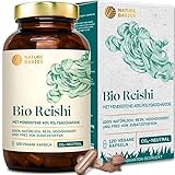 Bio Reishi - 120 Kapseln hochdosiert / 1500 mg hochwertiges Bio Reishi...