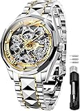 OUPINKE Herren-Skelett-Uhren mechanisch luxuriös automatisch mit...