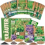 ZenGreens® - Bio Kräuter Samen Set - 15 Kräutersamen für den einfachen...