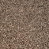 Dachschindeln, 3 Schlaufen, 100,1 x 33,3 cm, braune Asphaltschindeln (8...