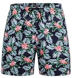 Enlision Herren Badehose Kurze Badeshorts für Herren Blumen Hawaii...