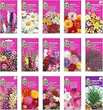 Nojus Blumen Samen Set - Blumensamen 15 Packungen - Garten Blumen Saatgut -...