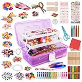 KEWUZY Bastelsets für Kinderbastelkoffer, 2200+ Bastelset Kinder ab 3-12...