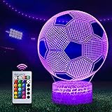 Fußball geschenke für jungen, 3D Nachtlicht, LED Illusion Lampe,...