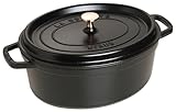 STAUB Gusseisen Bräter/Cocotte, oval 33 cm, 6,7 L, Aromaregen Funktion...