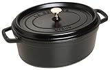 STAUB Gusseisen Bräter/Cocotte, oval 33 cm, 6,7 L, Aromaregen Funktion,...