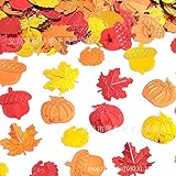 Nymora 150 Stück Herbst Konfetti Blätter(30g), Dankesgabekonfetti, PVC...