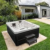 HOME DELUXE - Outdoor Whirlpool - WHITE MARBLE PLUS Treppe und...