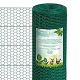 Amagabeli 1.22M X 25M Sechskant-Geflecht Drahtzaun Gartenzaun RAL6005...