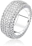 Dochais Ring für Herren Damen Personalisiert Breit Ringe 9mm mit Zirkonia...