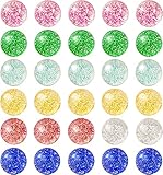 flintronic 30 Stück Hüpfbälle Glitzer Hüpfbälle, 32mm Hüpfbälle für...