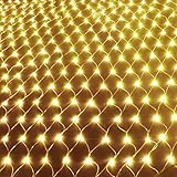 UISEBRT LED Lichternetz Lichterkette 6 x 4m Warmweiß Innen und Außen...