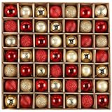 Valery Madelyn Weihnachtskugeln,49 stück Christbaumkugeln Weihnachtskugel...