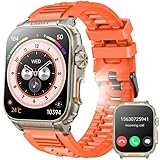 Smartwatch Fitnessuhr Armbanduhr mit Telefonfunktion Sportuhr: 1,91 Zoll...