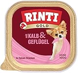 RINTI - Gold Mini | Nassfutter für kleine, ausgewachsene Hunde mit 65%...