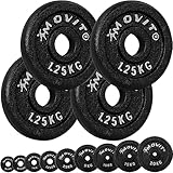 MOVIT® Hantelscheiben Set PRO, 100% Gusseisen, 30/31 mm Bohrung,...