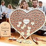 Neamon Hochzeit Gästebuch aus Holz Herzform Alternative Gästebuch...