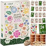 valeaf BIO Saatgut Adventskalender 2023 Blumen I 24 BIO Pflanzensamen Samen...