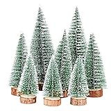 FLOFIA 8STK Weihnachtsbaum Mini Künstlich 3 Größe Miniatur Tannenbaum...