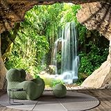 WIERAEM Wald Wandteppich Natur Wasserfall Wasser Wandtuch Groß GrüN...