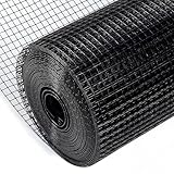 AggFencer 40,6cm x 7,6m PVC-Schwarz Maschendrahtzaun, 1mm Drahtstärke 12,7...